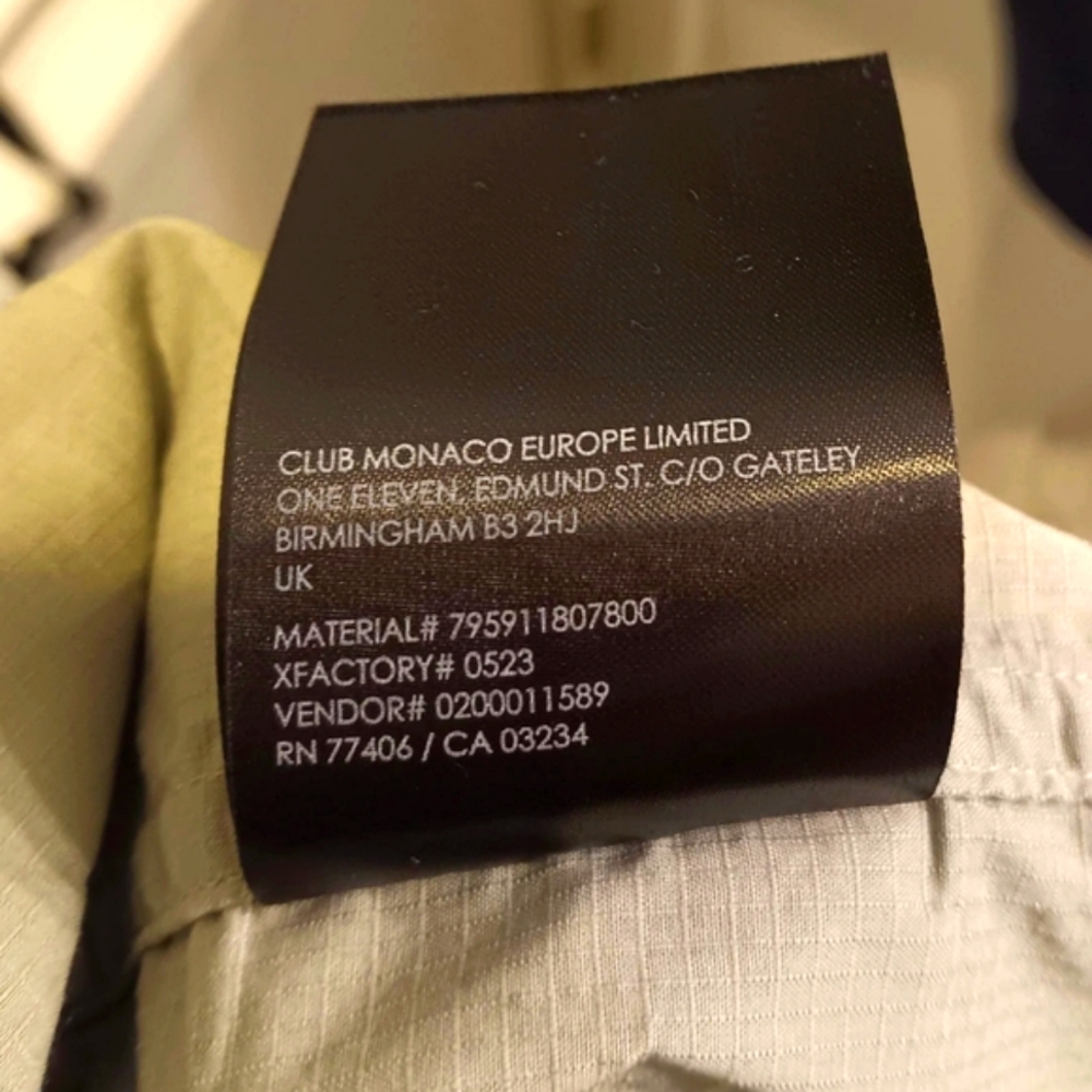 Club Monaco Soft Ripstop Snap Front Long Sleeve Shirt - Picture 6 of 6